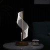 19" Gold Modern Swirl Metal and  Acrylic LED Table Lamp