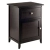 Espresso Wood End Table Nightstand Accent Table