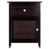 Espresso Wood End Table Nightstand Accent Table