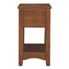Mission Style 1-Drawer End Table Nightstand in Brown Wood Finish