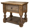 27" Brown One Drawer Nightstand