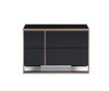 20" Black Two Drawers Nightstand