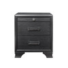 27" Gray Two Drawers Manufactured Wood Nightstand