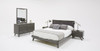 Modern Gray Wash Nightstand with Two Drawers