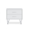 20" White Nightstand With Manufactured Wood Top