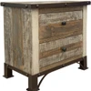 27" Brown Two Drawer Nightstand