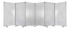71" White Iron Folding Three Panel Screen Room Divider