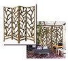 84" Brown Solid WoodFolding Four Panel Screen Room Divider