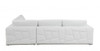 White Italian Leather Reclining L Shaped Two Piece Corner Sectional