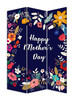 Sweet Floral Mother's Day Three Panel Room Divider Screen