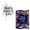 Sweet Floral Mother's Day Three Panel Room Divider Screen