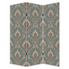 Vintage Green Baroque Three Panel Room Divider Screen