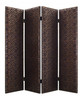 84 X 84 Bronze Wood & Fabric  Screen