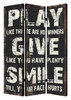 48 X 72 Multi Color Wood Canvas Family Rule  Screen
