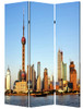 48" X 72" Multi Color Wood Canvas China  Screen