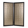 59" X 67" Gold Wood & Fabric  Screen