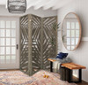 67" Gray Solid WoodFolding Three Panel Screen Room Divider