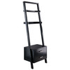 Modern Black 2 Drawer Entryway Shelf Leaning Ladder Bookshelf Bookcase