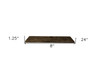 24" Solid Wood Wall-Mounted Shelving Unit