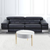 32" Natural Brown And White Round Coffee Table