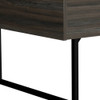 39" Brown And Black Wood And Metal Lift Top Coffee Table With Drawer