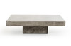 43" Gray Concrete Modern  Square Coffee Table