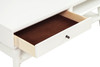 48" White Solid And Manufactured Wood Coffee Table With Drawer