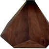32" Brown And White Solid Wood and Marble Geo Coffee Table
