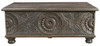 49" Black Solid Wood Distressed Lift Top Coffee Table
