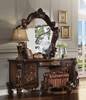 67" Brown Vanity Table With Seven Drawers