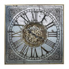 Silver And Gold Antique Style Square Wall Clock