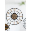 56" Circle Copper Metal and Glass Analog Exposed Gear Wall Clock