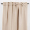52 x 102 inch Solid Beige Cream Thermal Blackout Curtain Panels - Set of 2