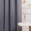 52 x 96 inch Solid Grey Thermal Blackout Curtain Panels - Set of 2