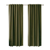52 x 102 inch Solid Olive Green Thermal Blackout Curtain Panels - Set of 2