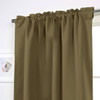 52 x 96 inch Solid Olive Green Thermal Blackout Curtain Panels - Set of 2