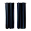 52 x 102 inch Solid Navy Blue Thermal Blackout Curtain Panels - Set of 2