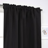52 x 54 inch Solid Black Thermal Blackout Curtain Panels - Set of 2