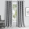 84" Silver Interlock Pattern Window Curtain Panel