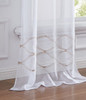 Set of Two 84"  Gold Wave Embroidered Window Panels