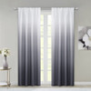 Set of Two 84"  Black Ombre Shades Window Panels