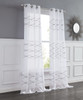 Set of Two 96"  White Wave Embroidered Window Panels
