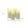 Set of Four Ivory Flameless Votive Candle