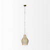 Gold Metal Wire Mesh Hanging Pendant Light