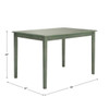 Farmhouse 32 x 48 inch Dining Table in Antique Sage Green Wood Finish