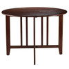 Mission Style Round 42-inch Double Drop Leaf Dining Table