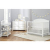 SF Home Solid Wood Convertible Crib in White - Toddler Bed Sold Separately