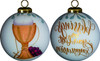 Gold First Communion Hand Painted Mouth Blown Glass Ornament