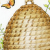 Beehive Home Sweet Home Hand Painted Mouth Blown Glass Ornament