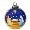Silent Night Hand Painted Mouth Blown Glass Ornament